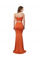 Arancia Stile sirena Senza spalline Spandex Lunga Formali Abiti da damigella donore / Abiti da sera / Abiti da ballo Outlet